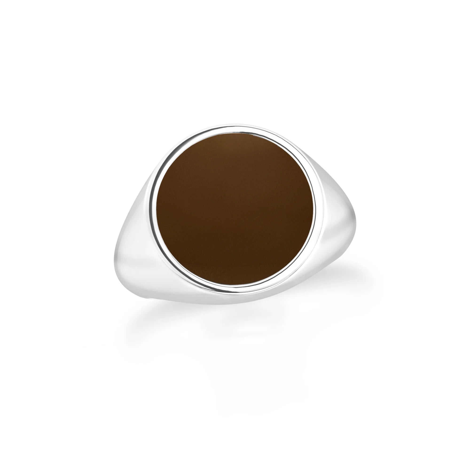 smoky quartz mens prong-set ring