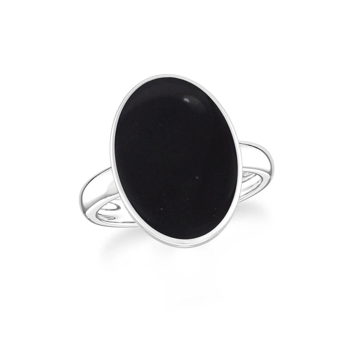 shungite bezel-set ring