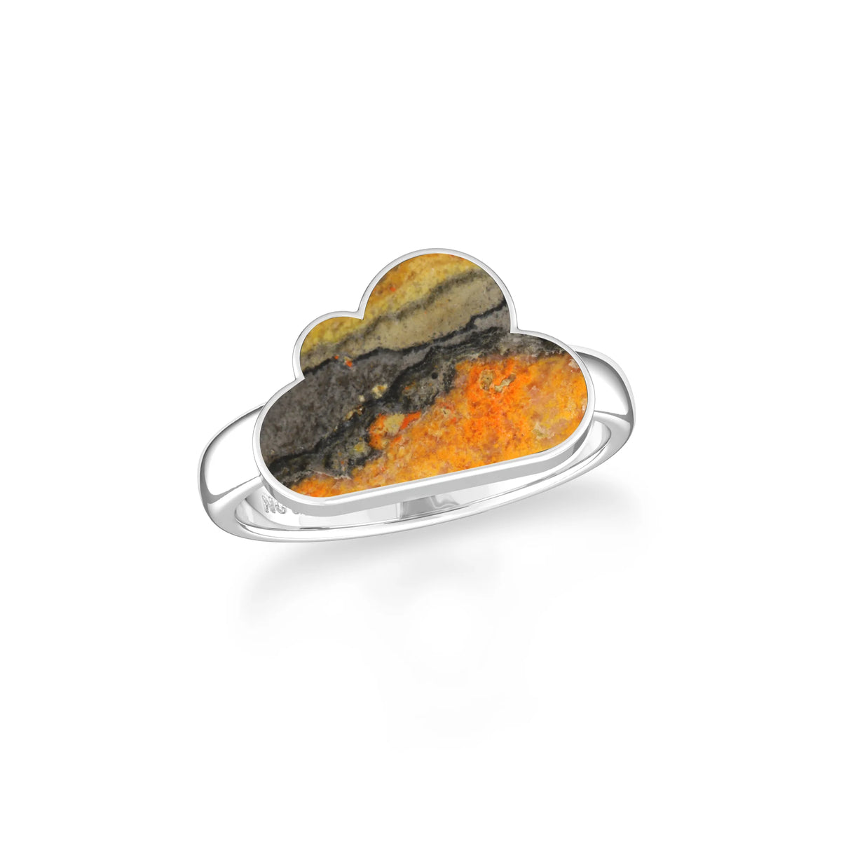 bumble bee stackable bezel-set ring