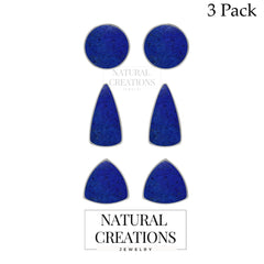 lapis lazuli cab earrings