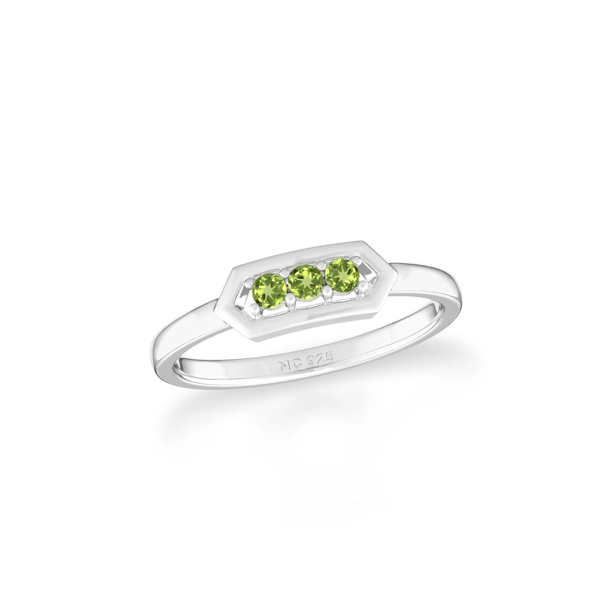 peridot prong-set ring