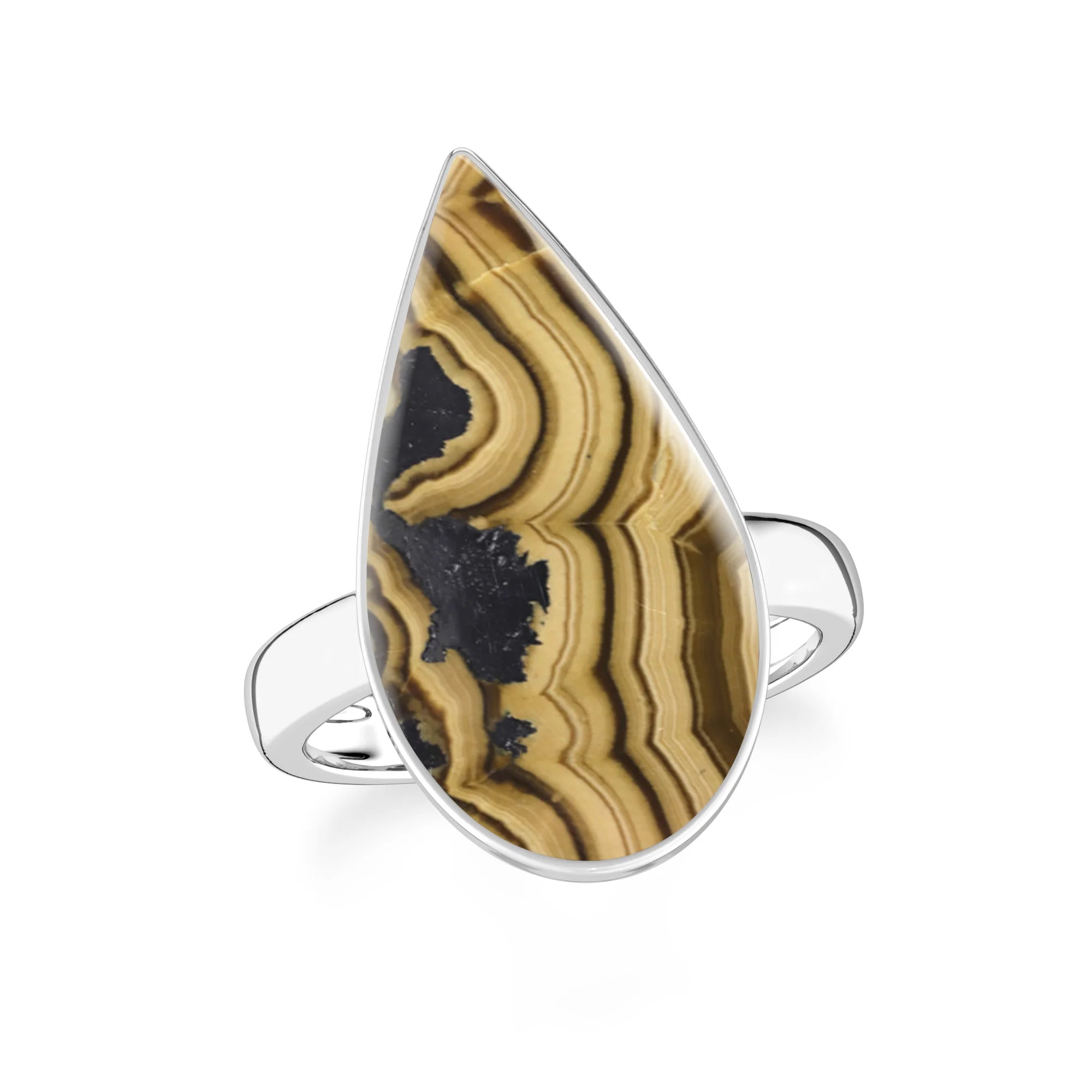 schalenblende bezel-set ring