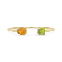 citrine with peridot twister bracelet