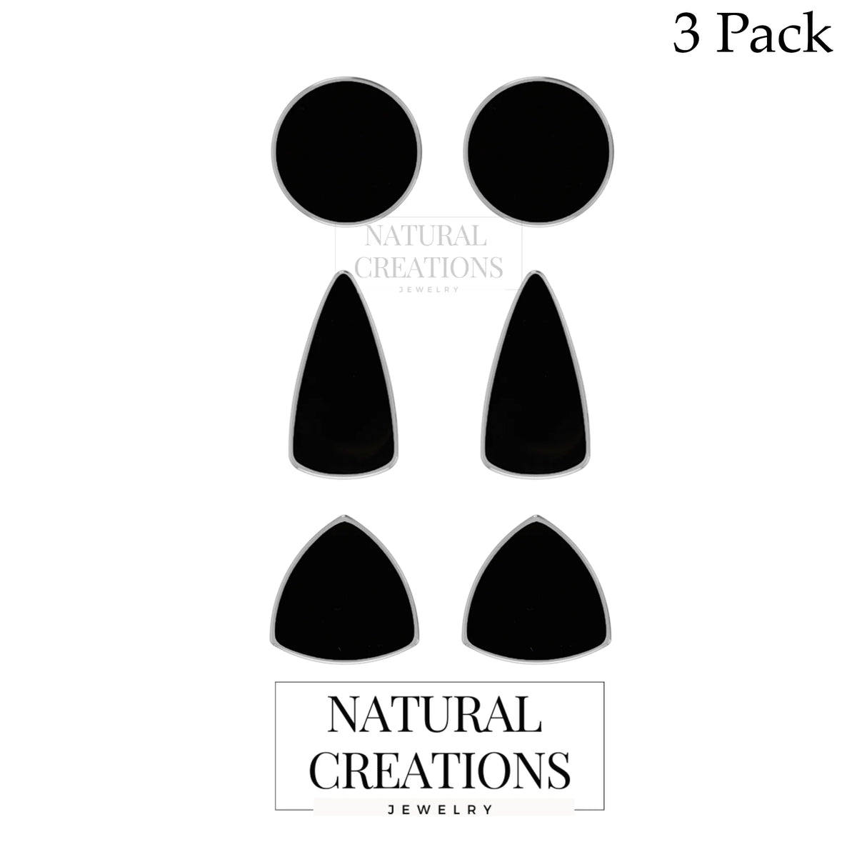 black onyx cab earrings