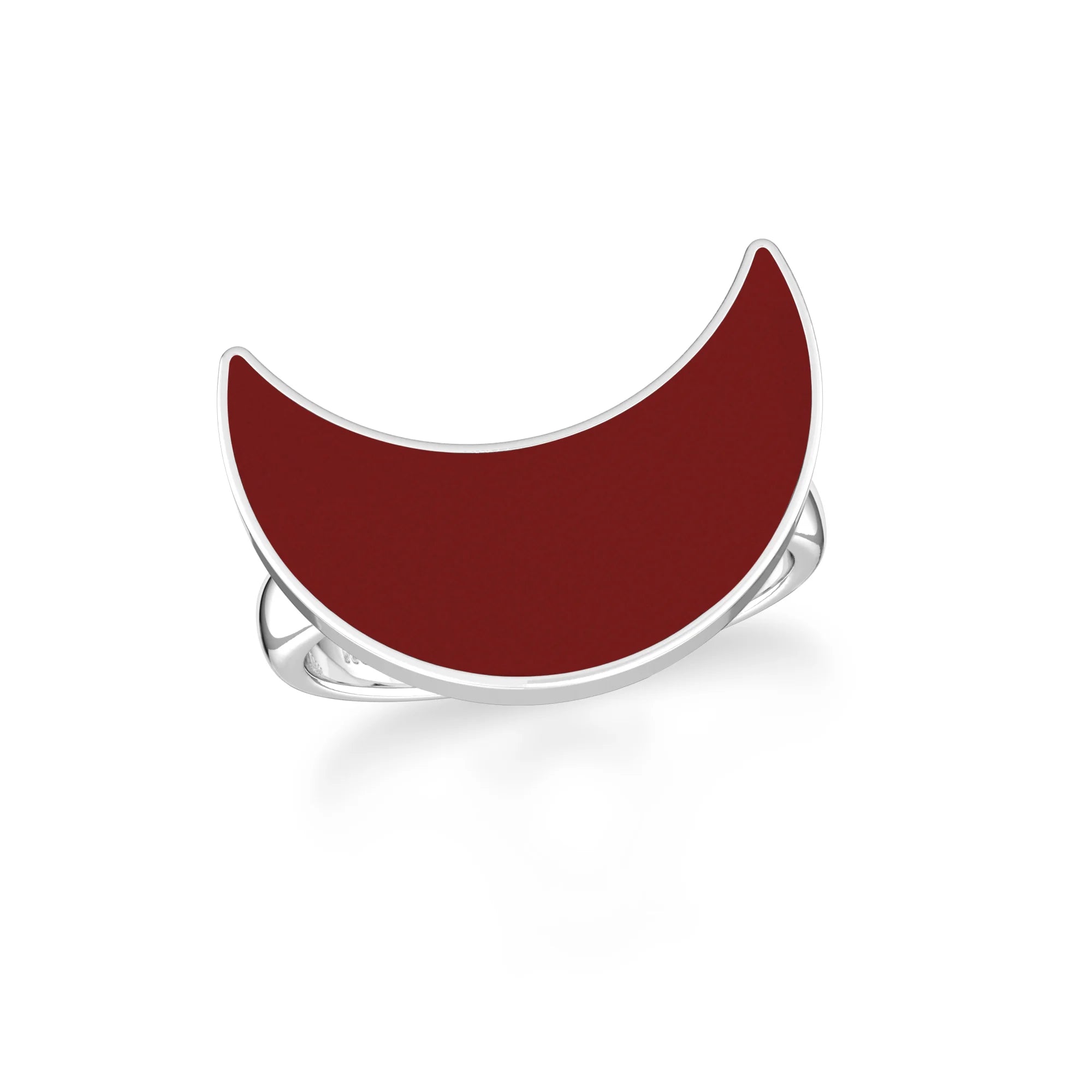 red garnet stackable bezel-set ring