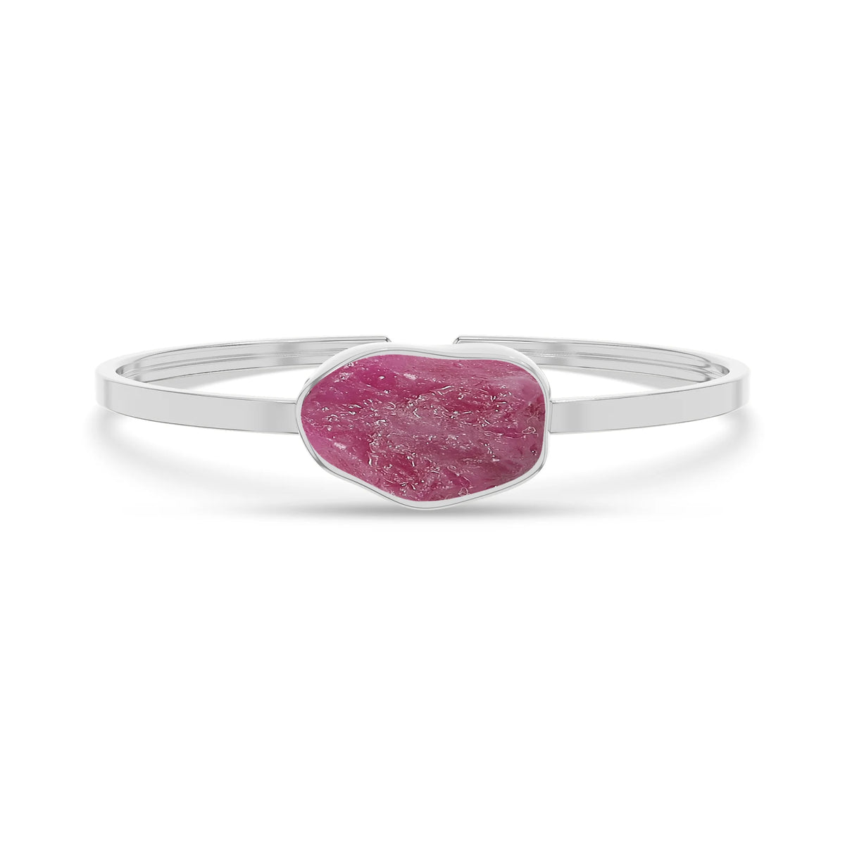 ruby rough bracelet
