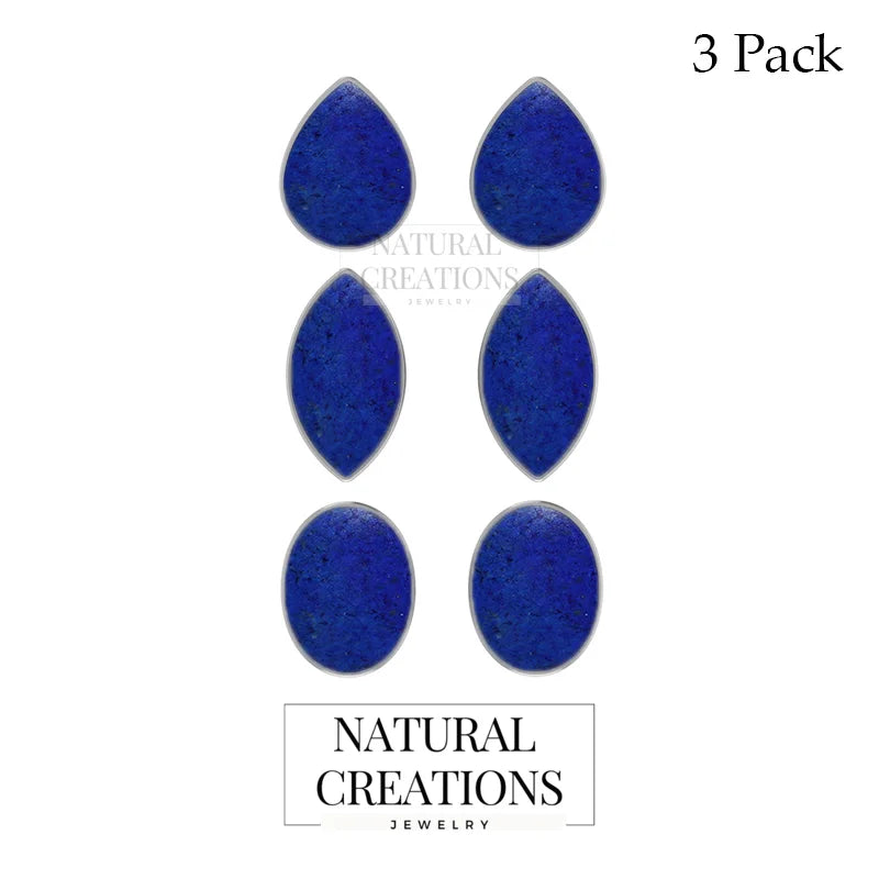 lapis lazuli cab earrings
