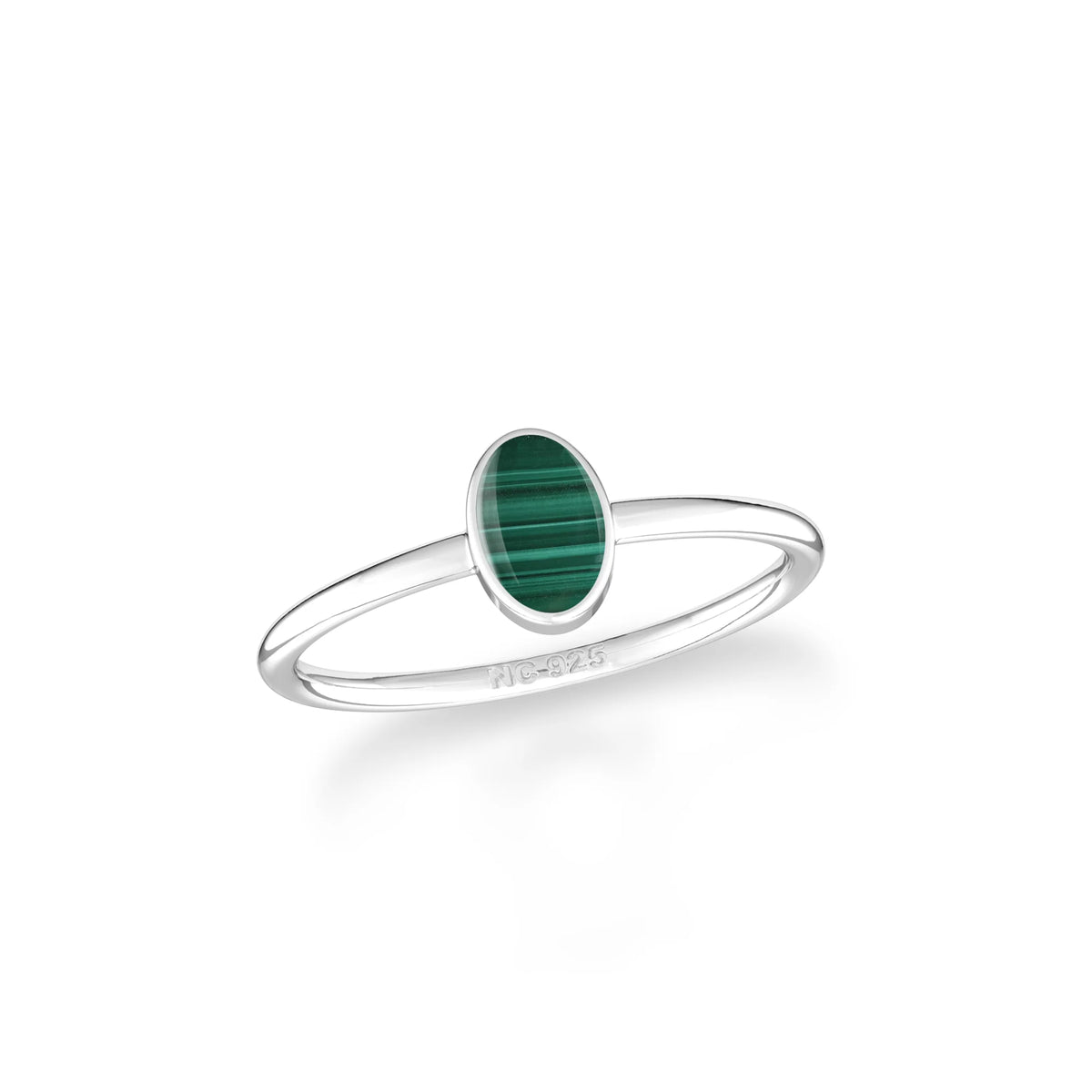 malachite bezel-set ring