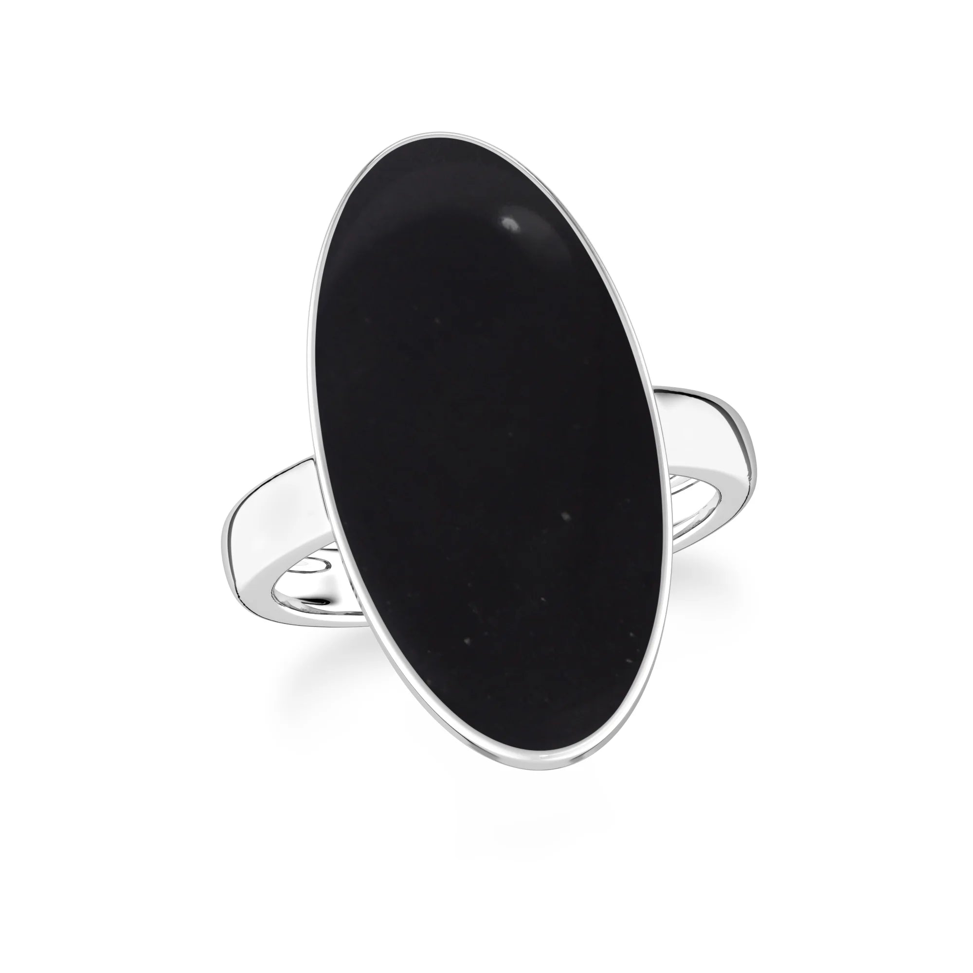 shungite bezel-set ring
