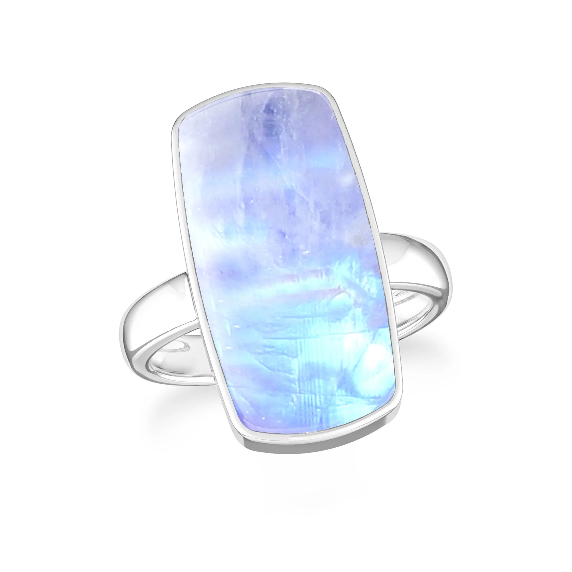 purple-moonstone bezel-set ring