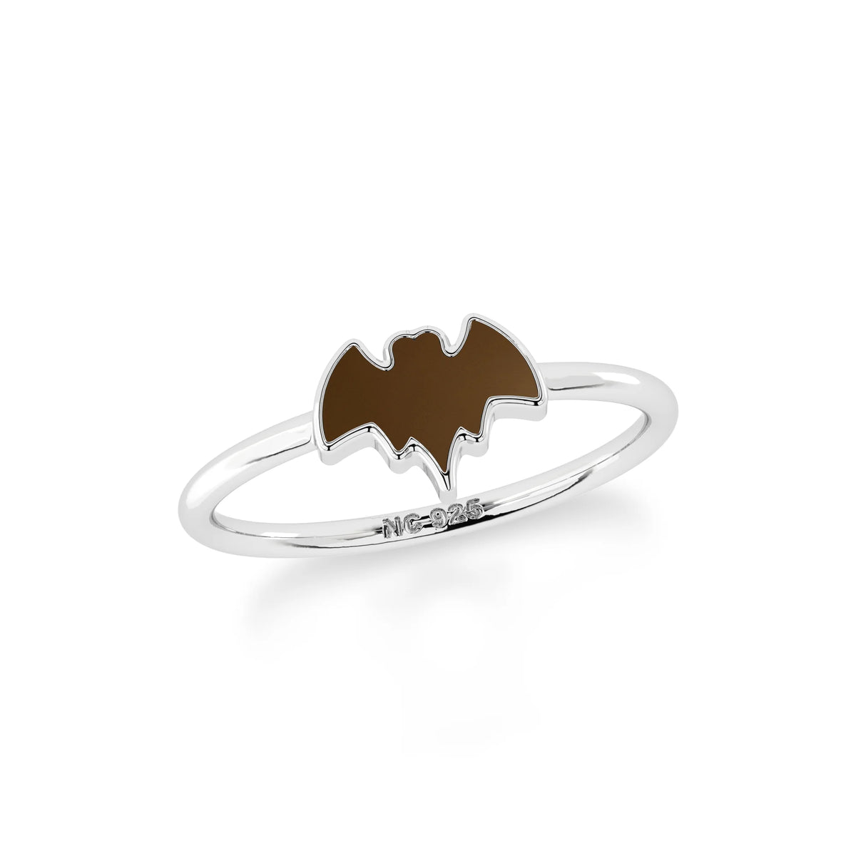 smoky quartz stackable bezel-set ring