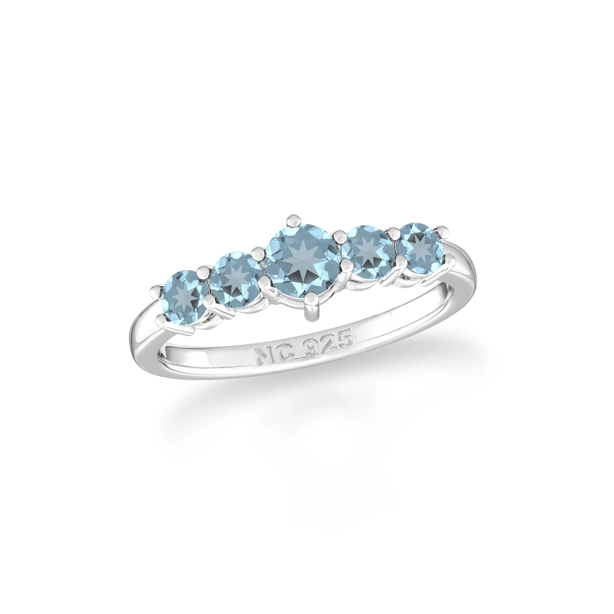 natural swiss blue topaz rings