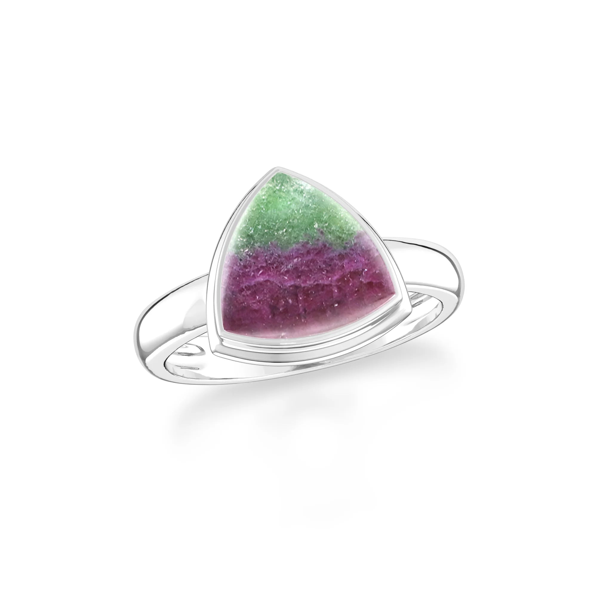 ruby-zoisite bezel-set ring