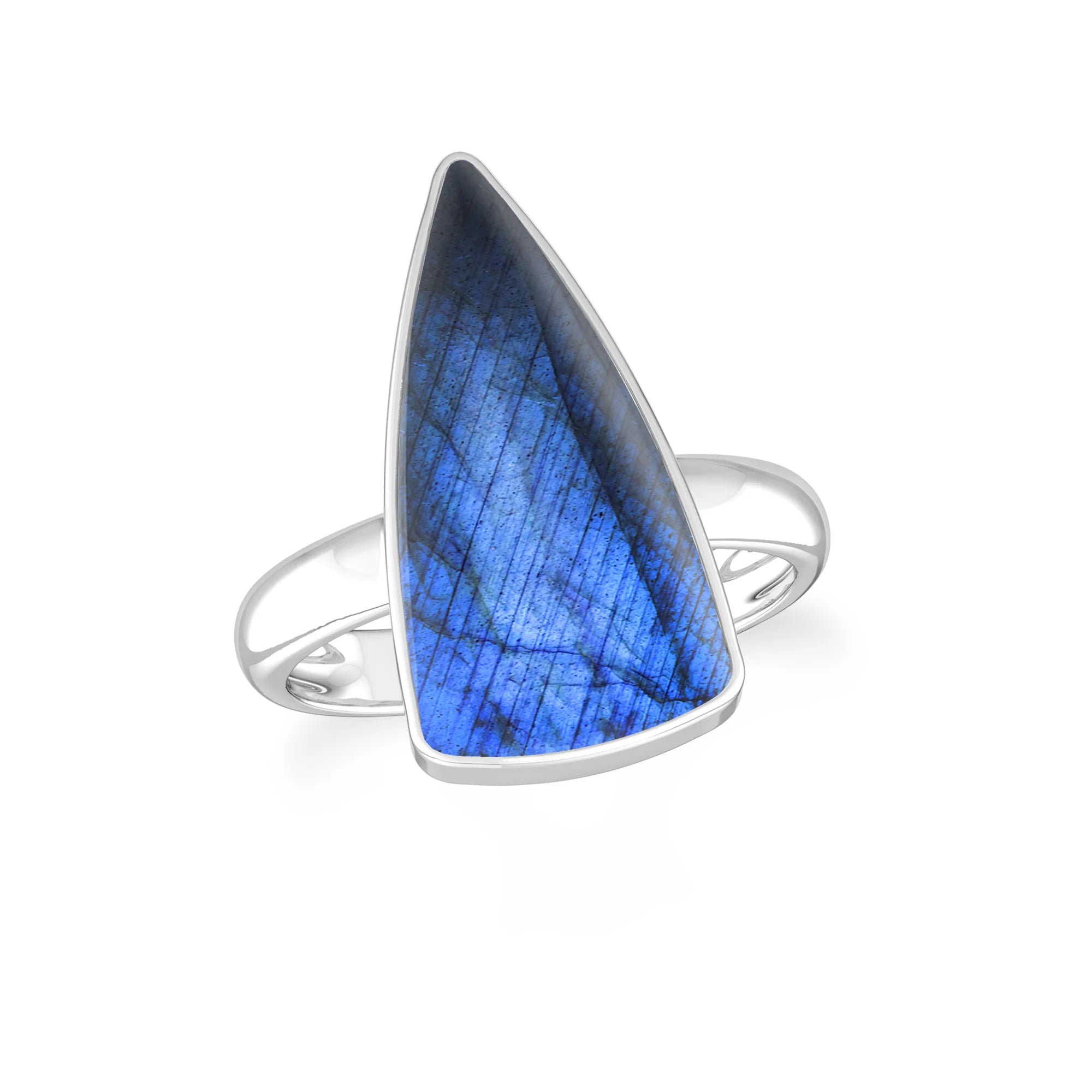 labradorite bezel-set ring