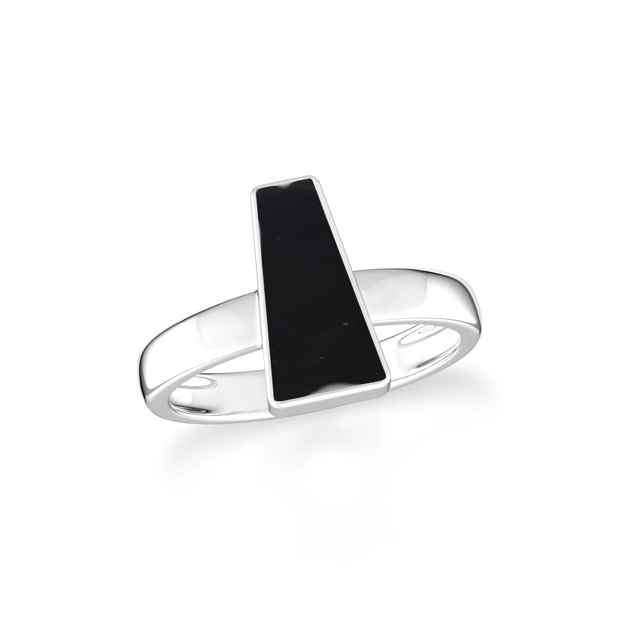 shungite bezel-set ring
