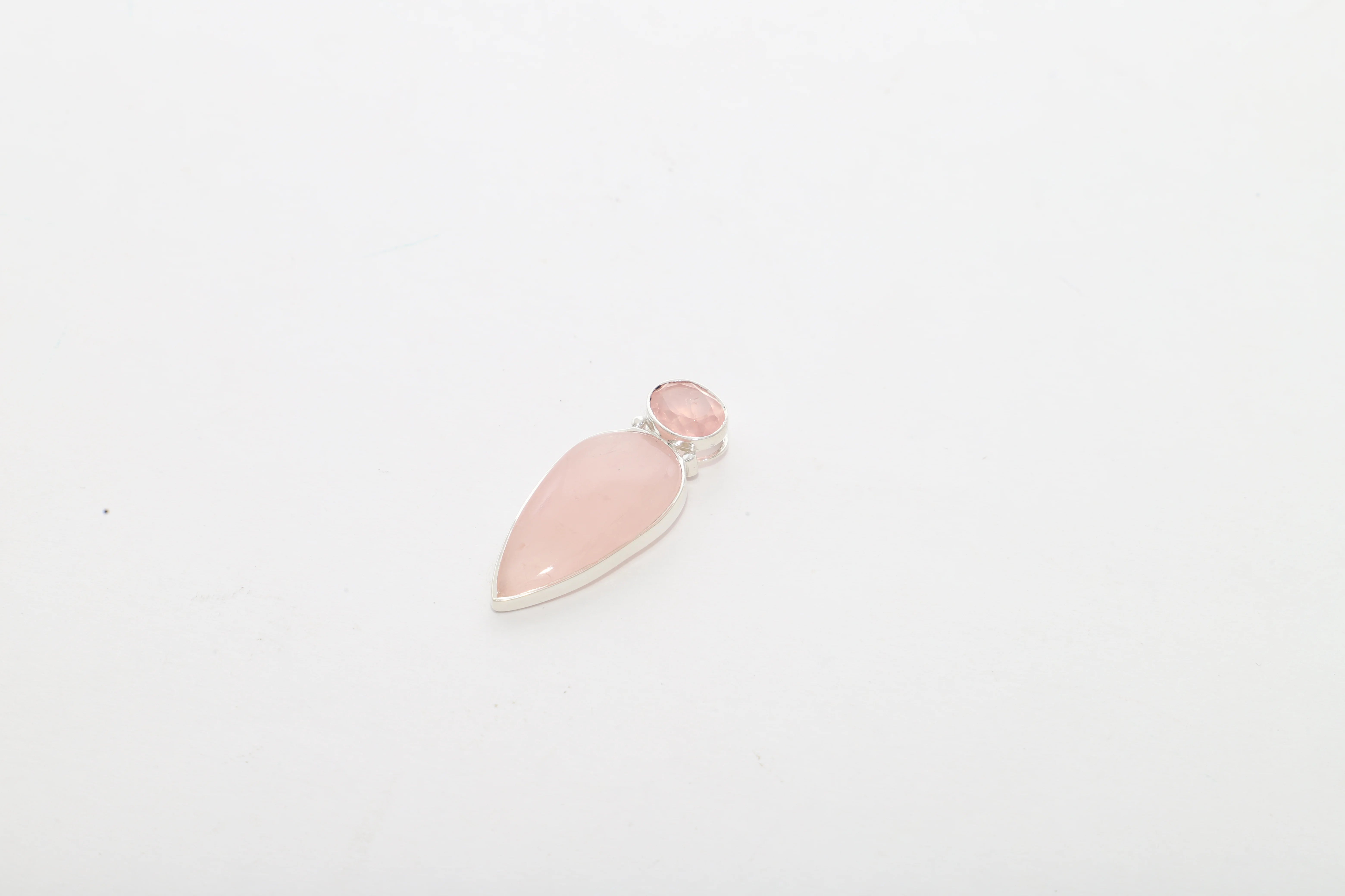 Rose Quartz Pendant — NC925 Sterling Silver