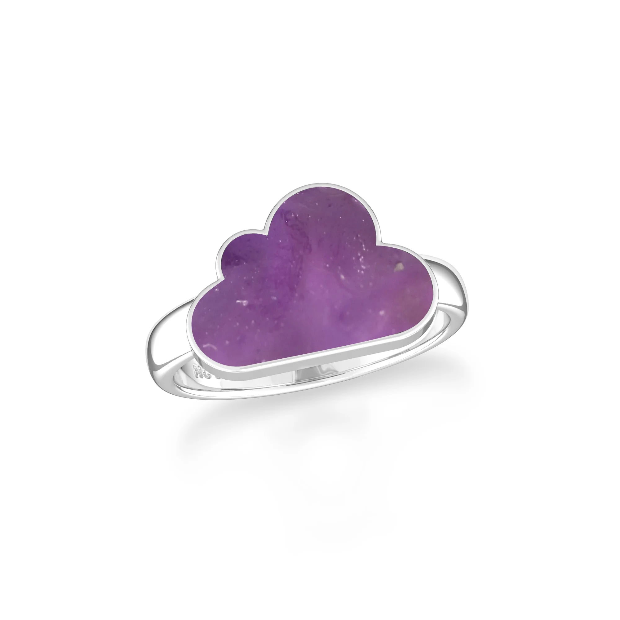 amethyst stackable bezel-set ring