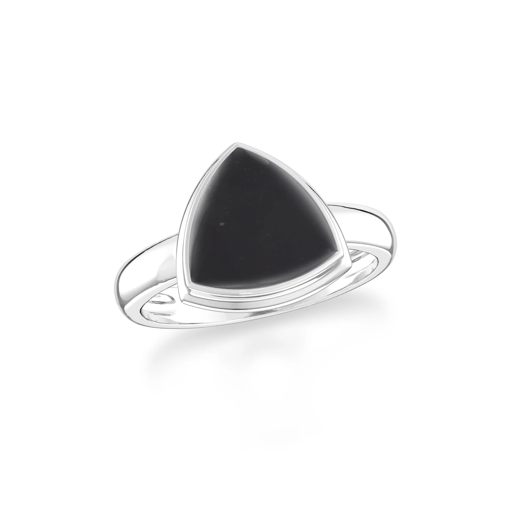 shungite bezel-set ring