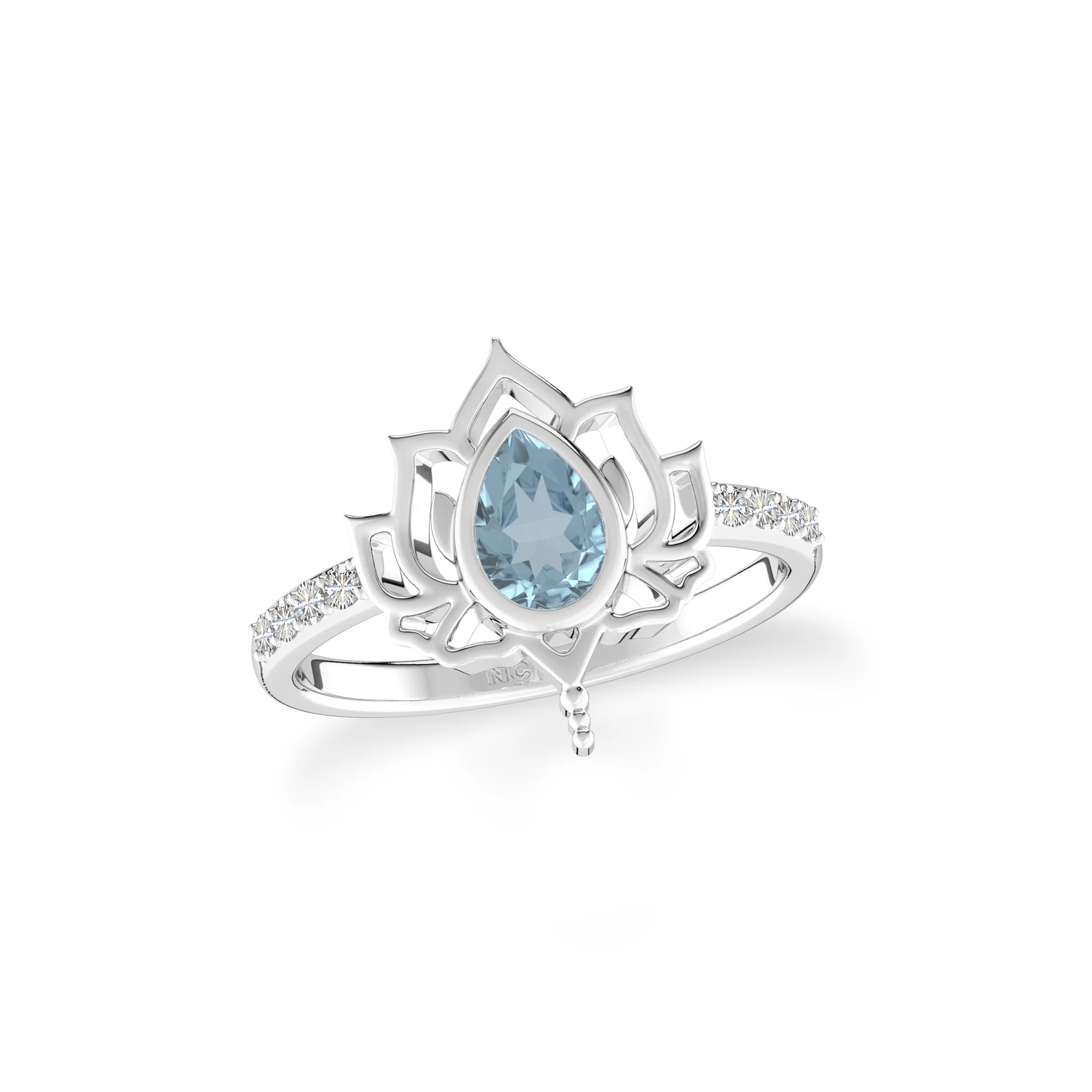 sky blue topaz bezel-set ring