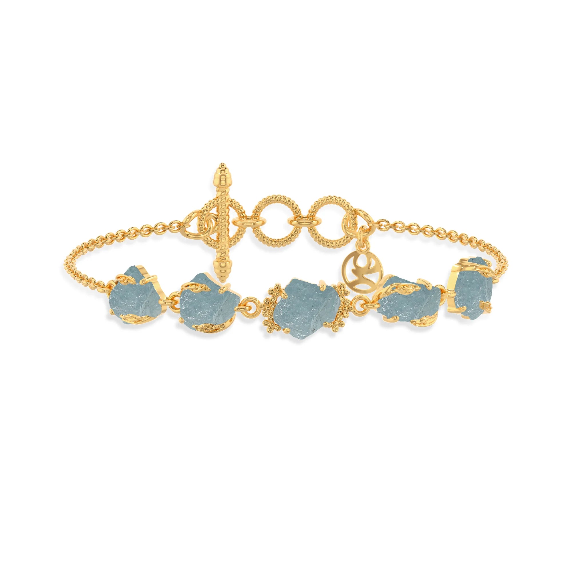 aquamarine rough bracelet