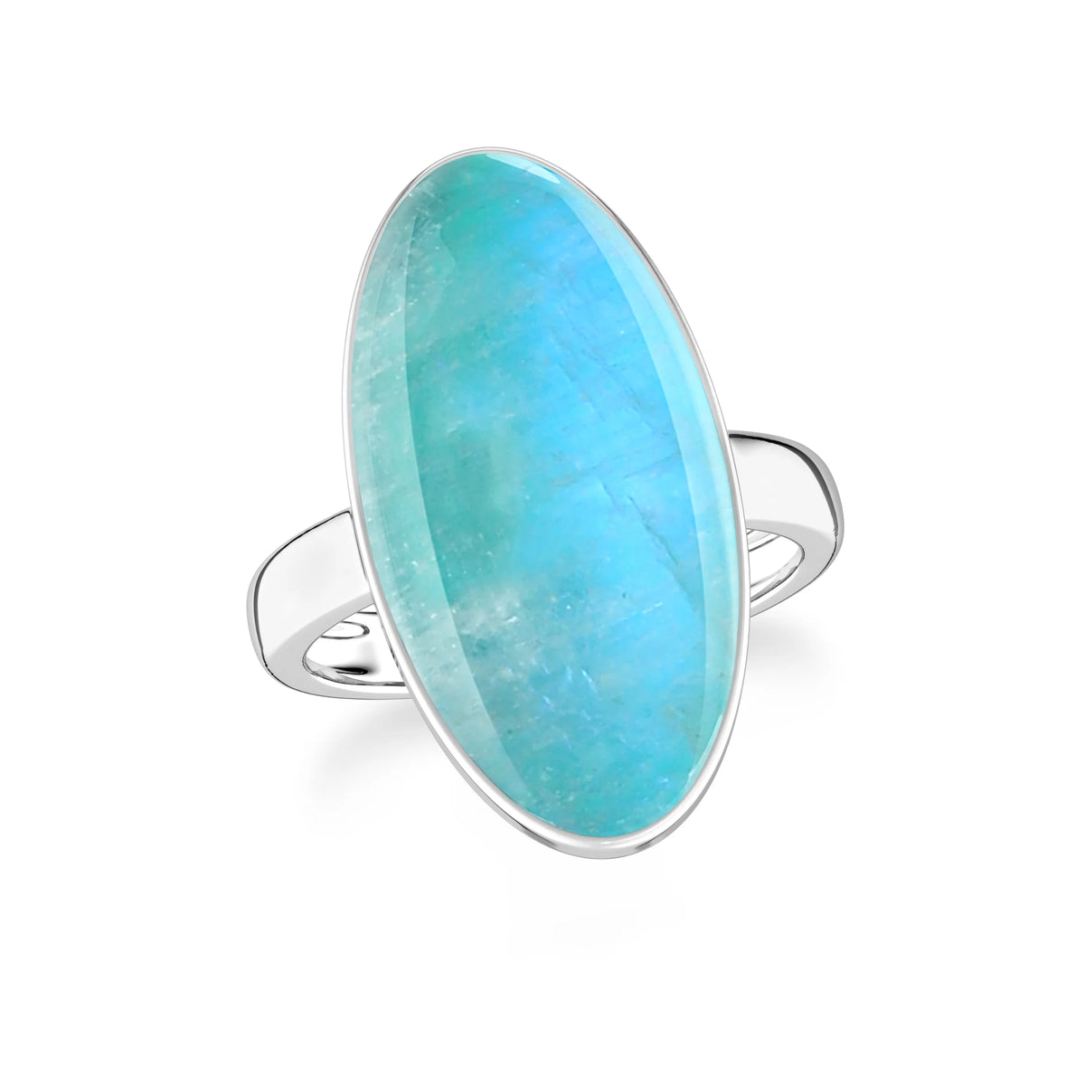 green-moonstone bezel-set ring
