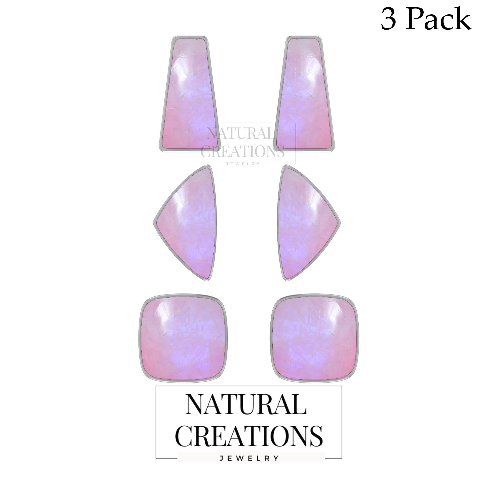 pink moonstone earrings