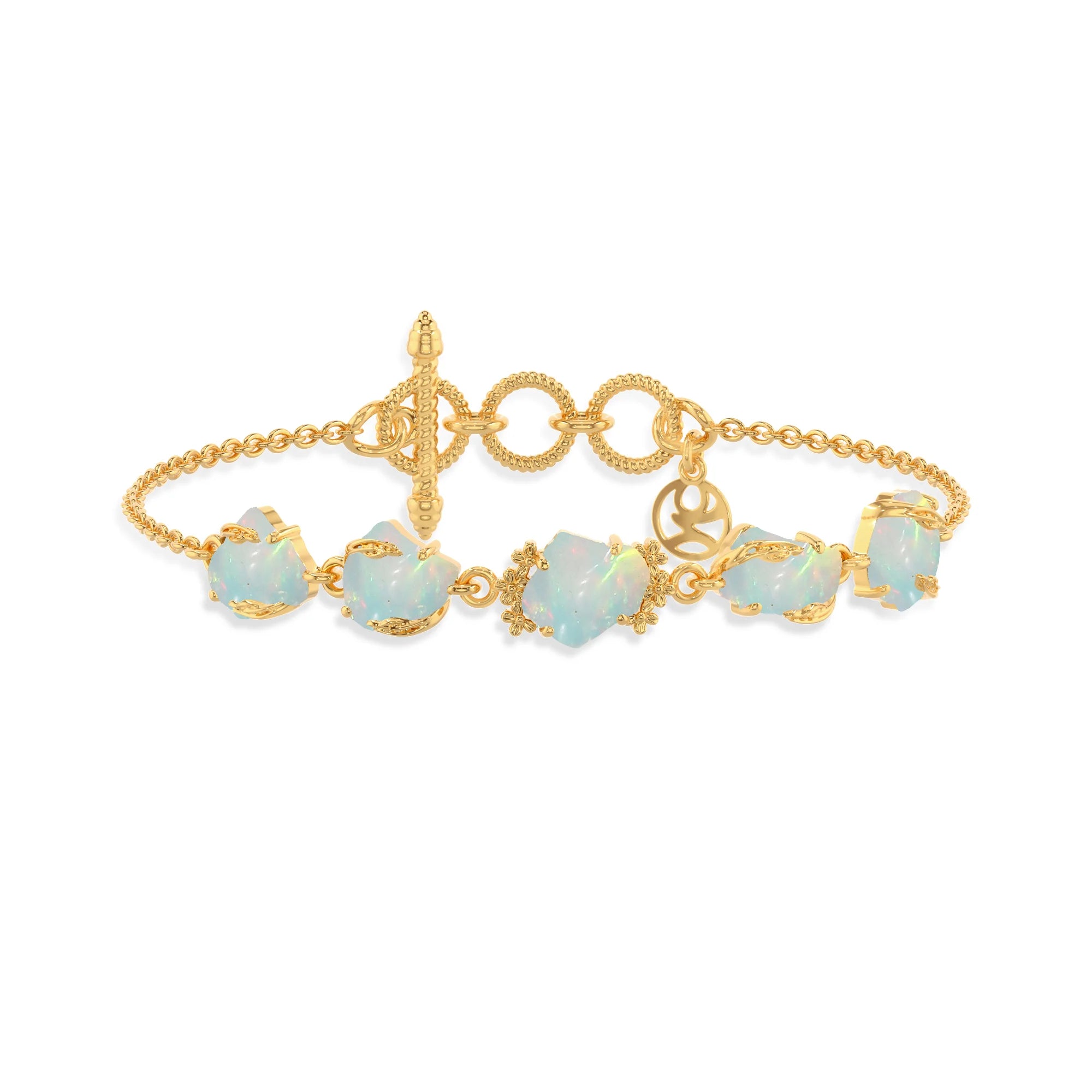 ethiopian opal rough bracelet