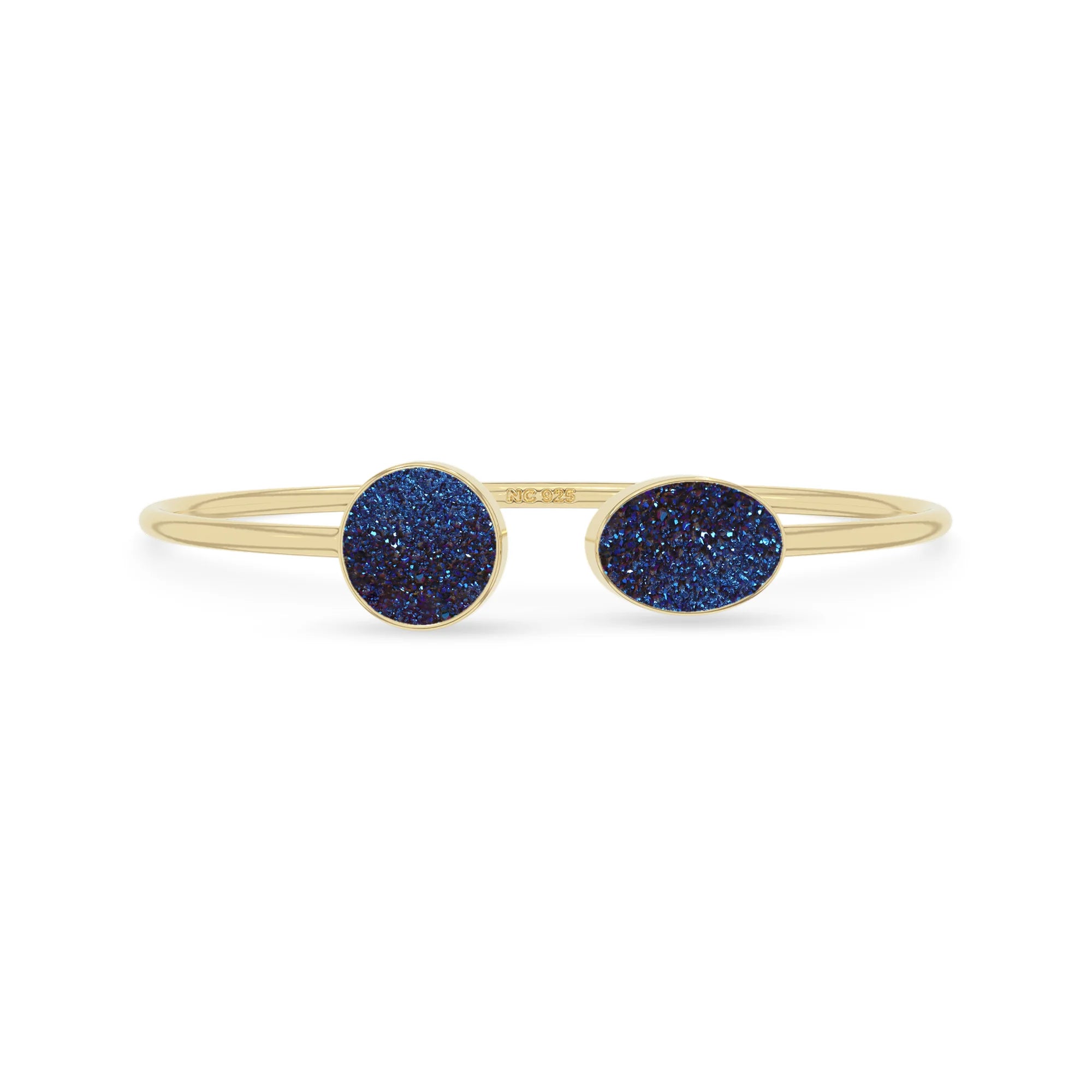 titanium druzy blue cab bracelet