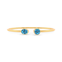 swiss blue topaz cut bracelet