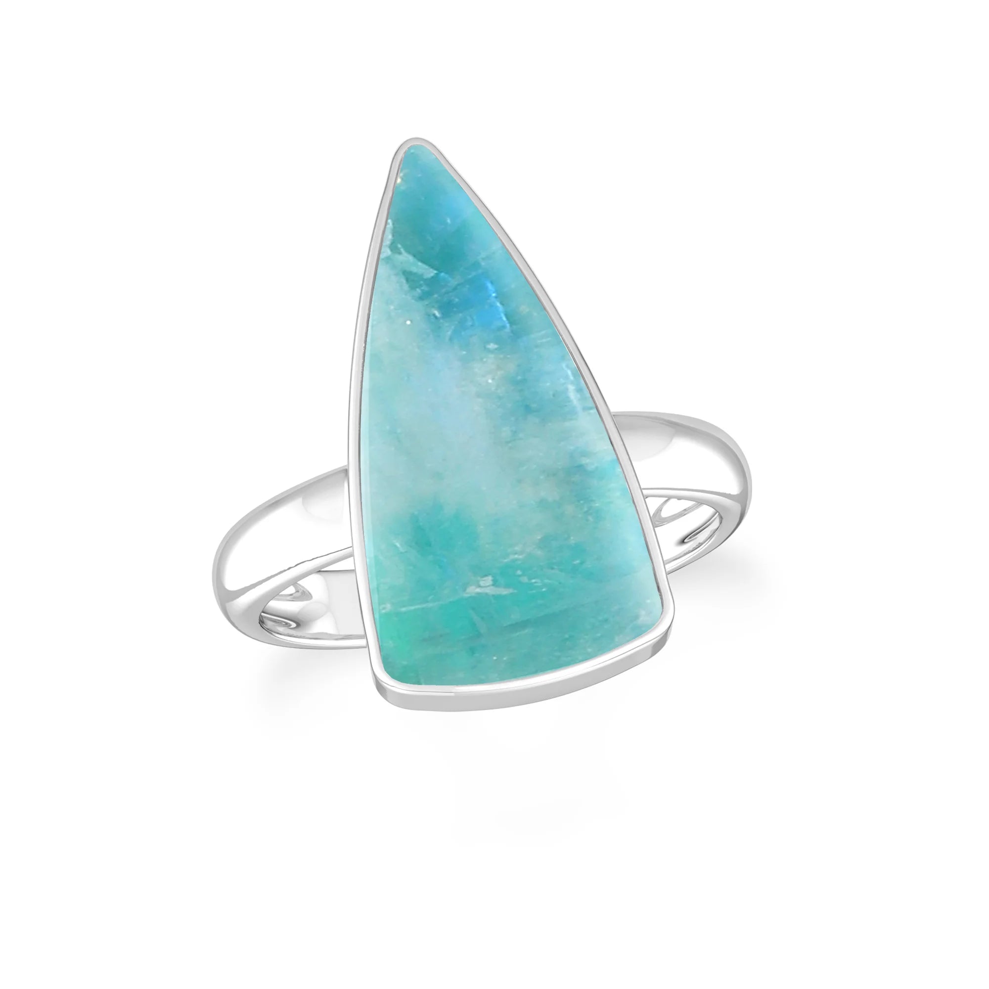 green-moonstone bezel-set ring