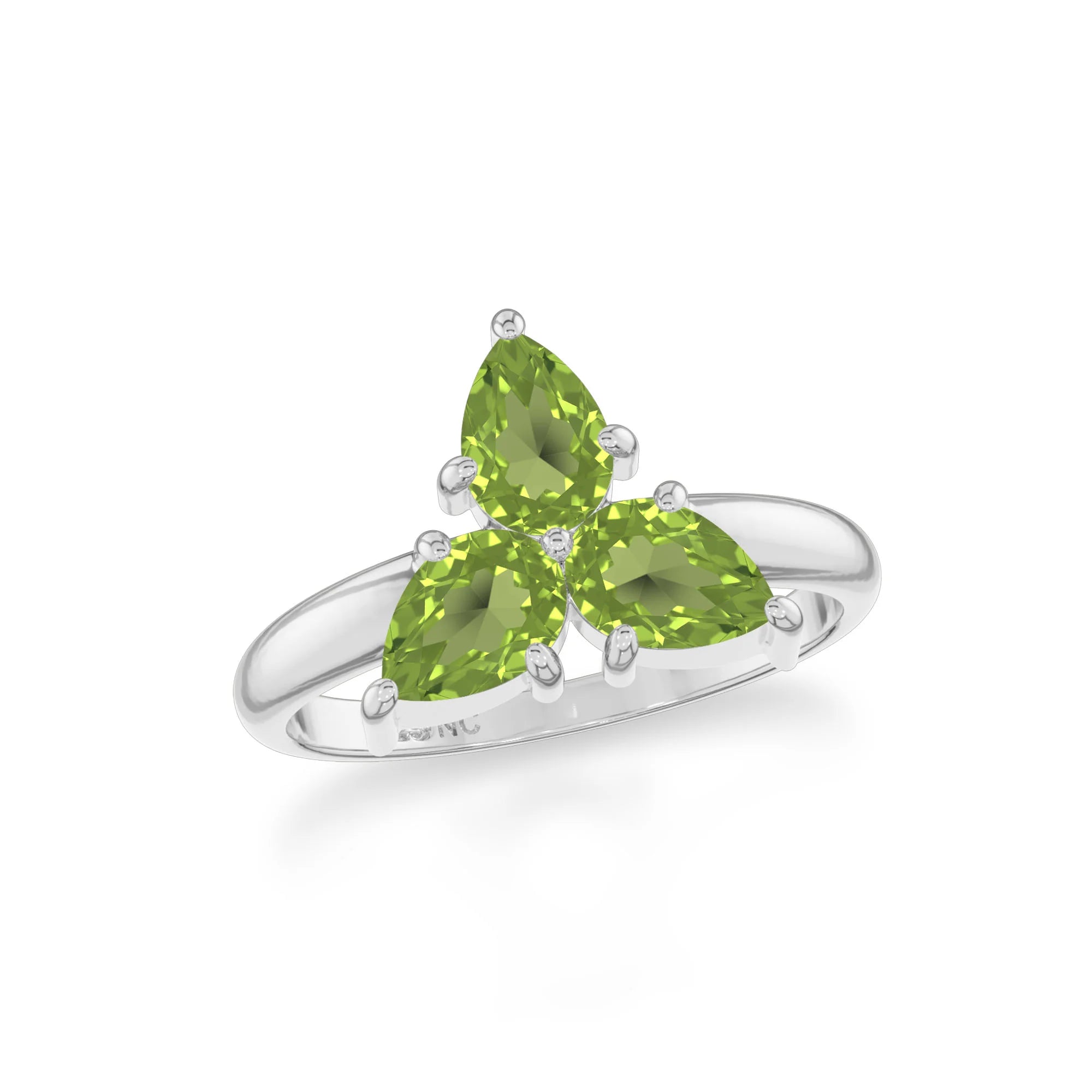 peridot stackable prong-set ring