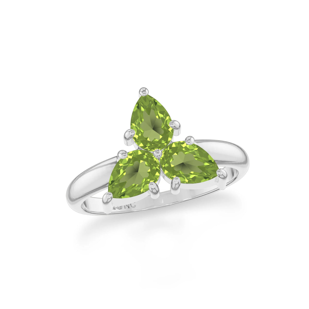 peridot stackable prong-set ring