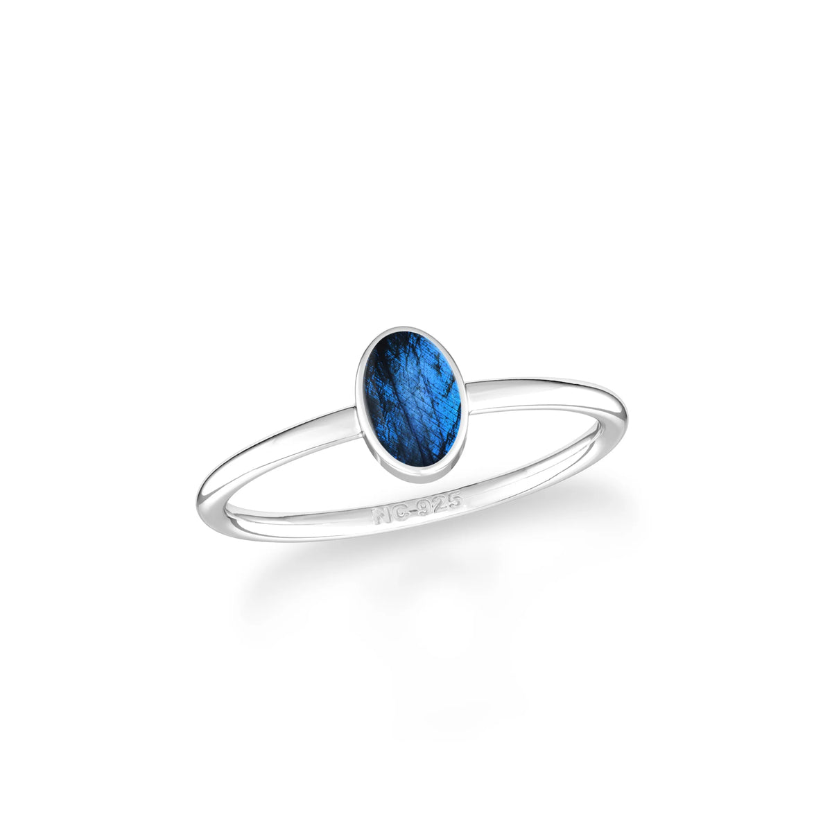 labradorite bezel-set ring