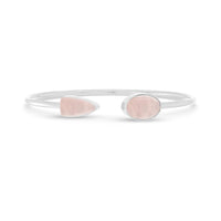rose quartz cab bracelet