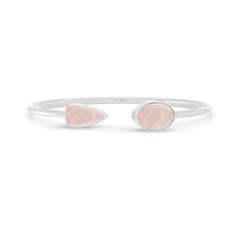 rose quartz cab bracelet