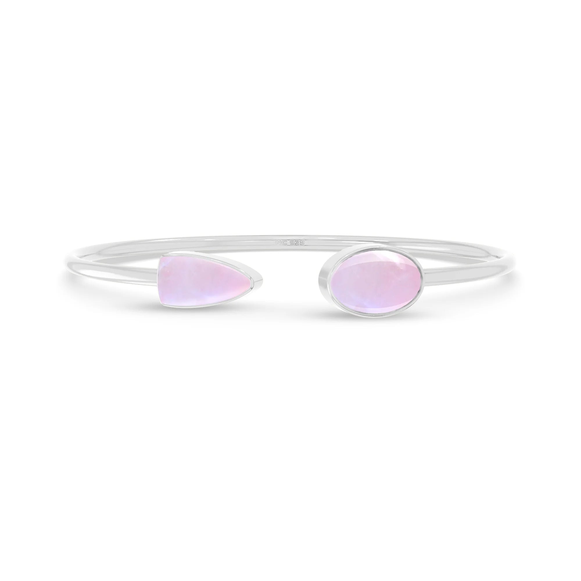 pink moonstone cab bracelet
