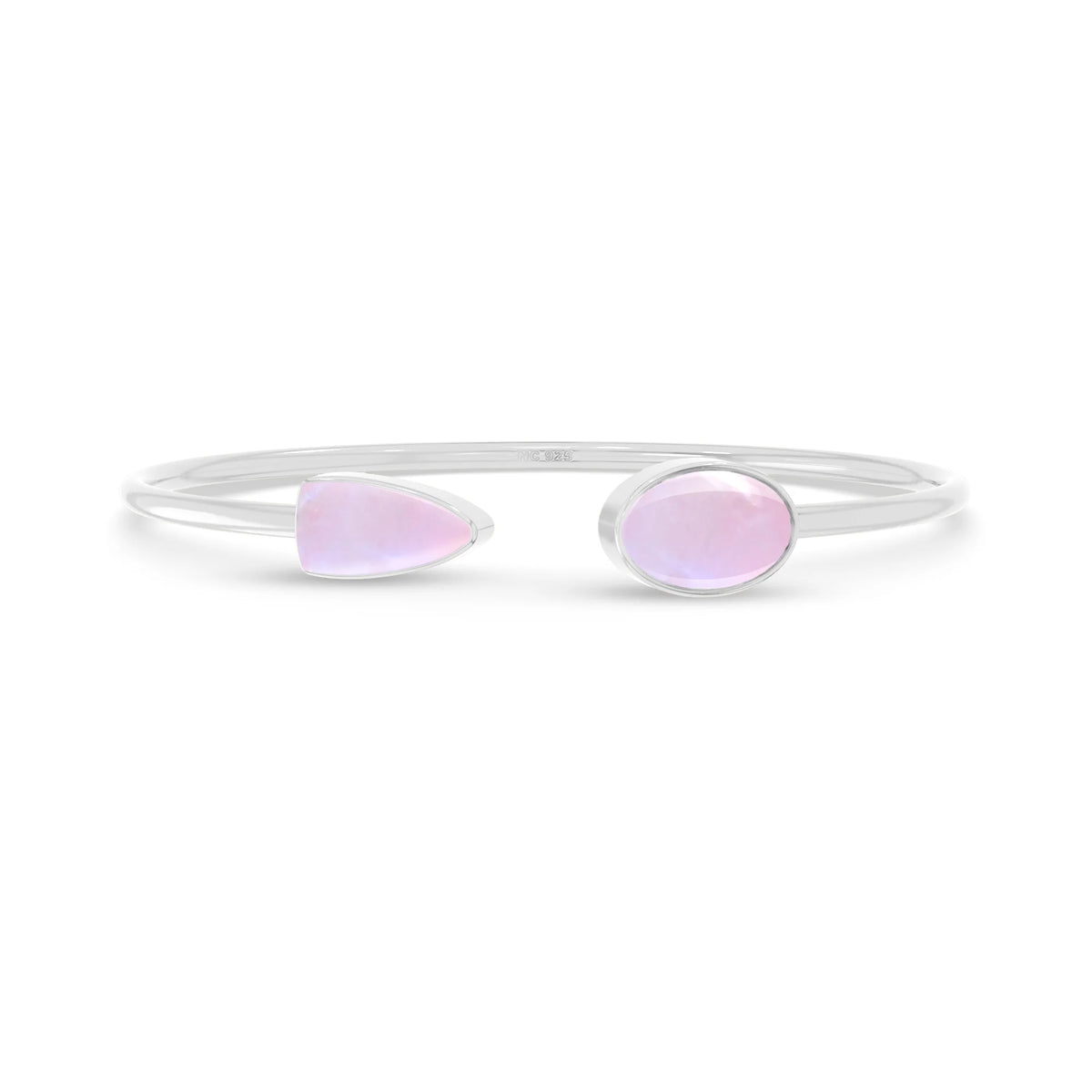 pink moonstone cab bracelet