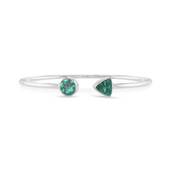 green tourmaline cut bracelet