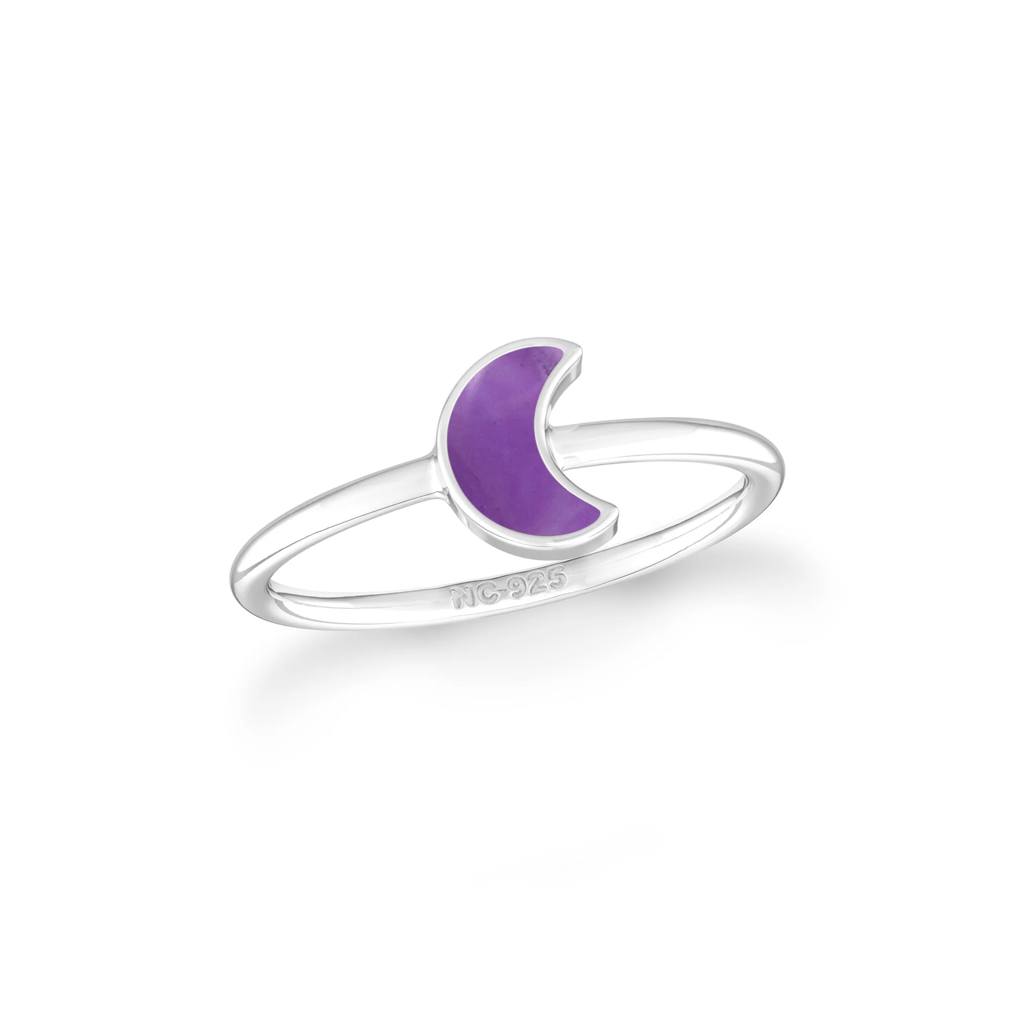 amethyst bezel-set ring