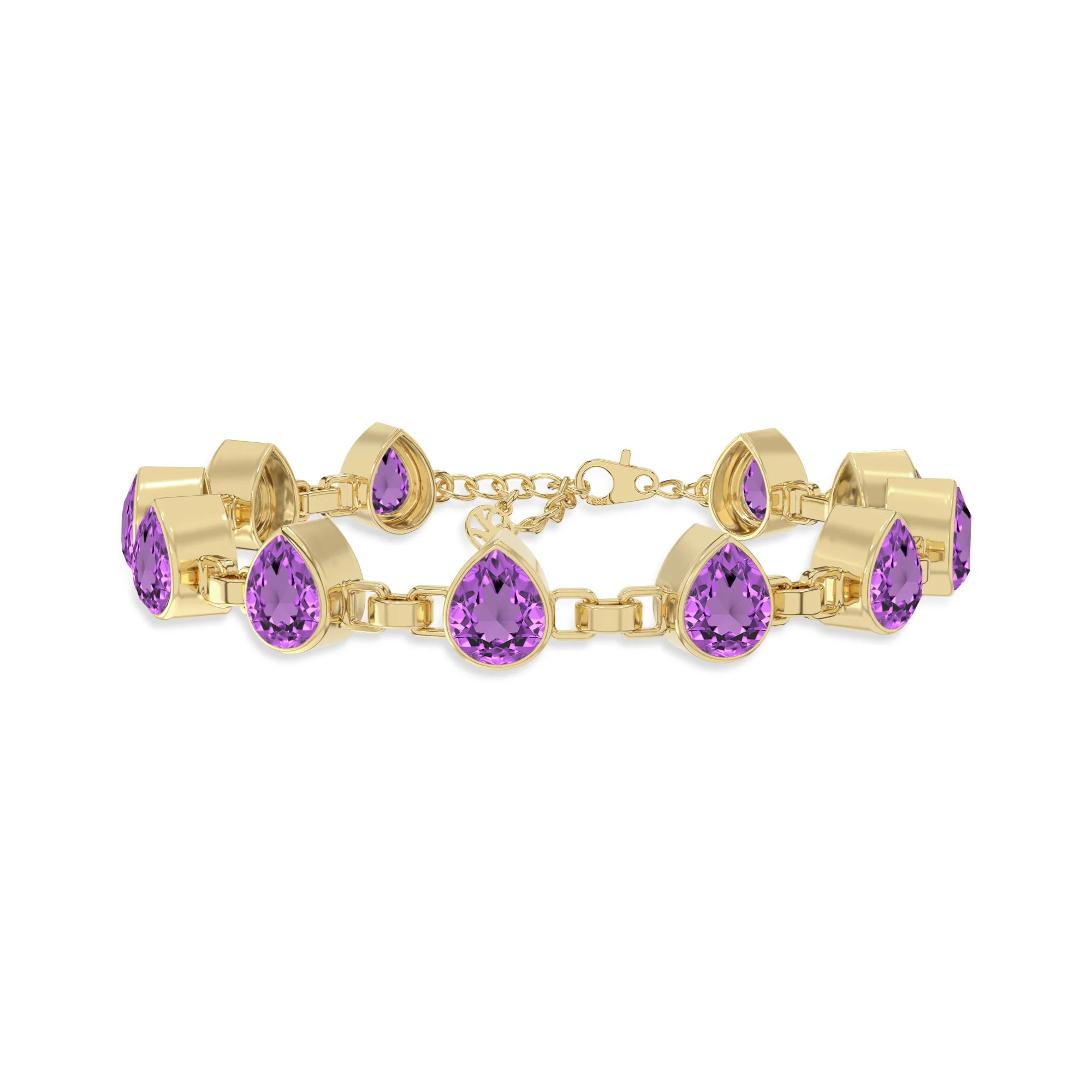 amethyst chain bracelet