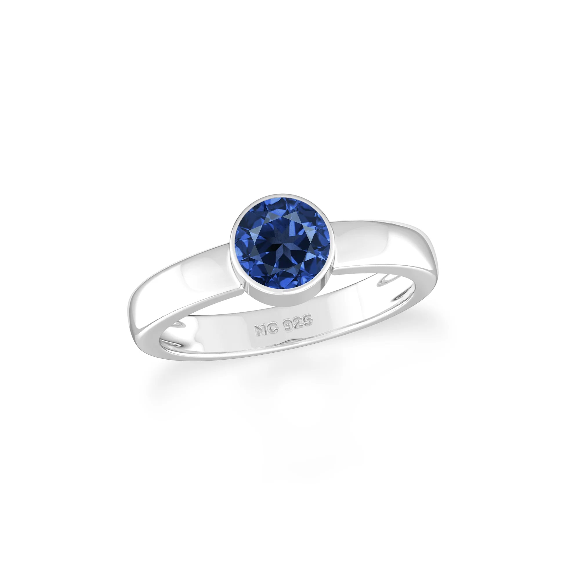 kyanite bezel-set ring