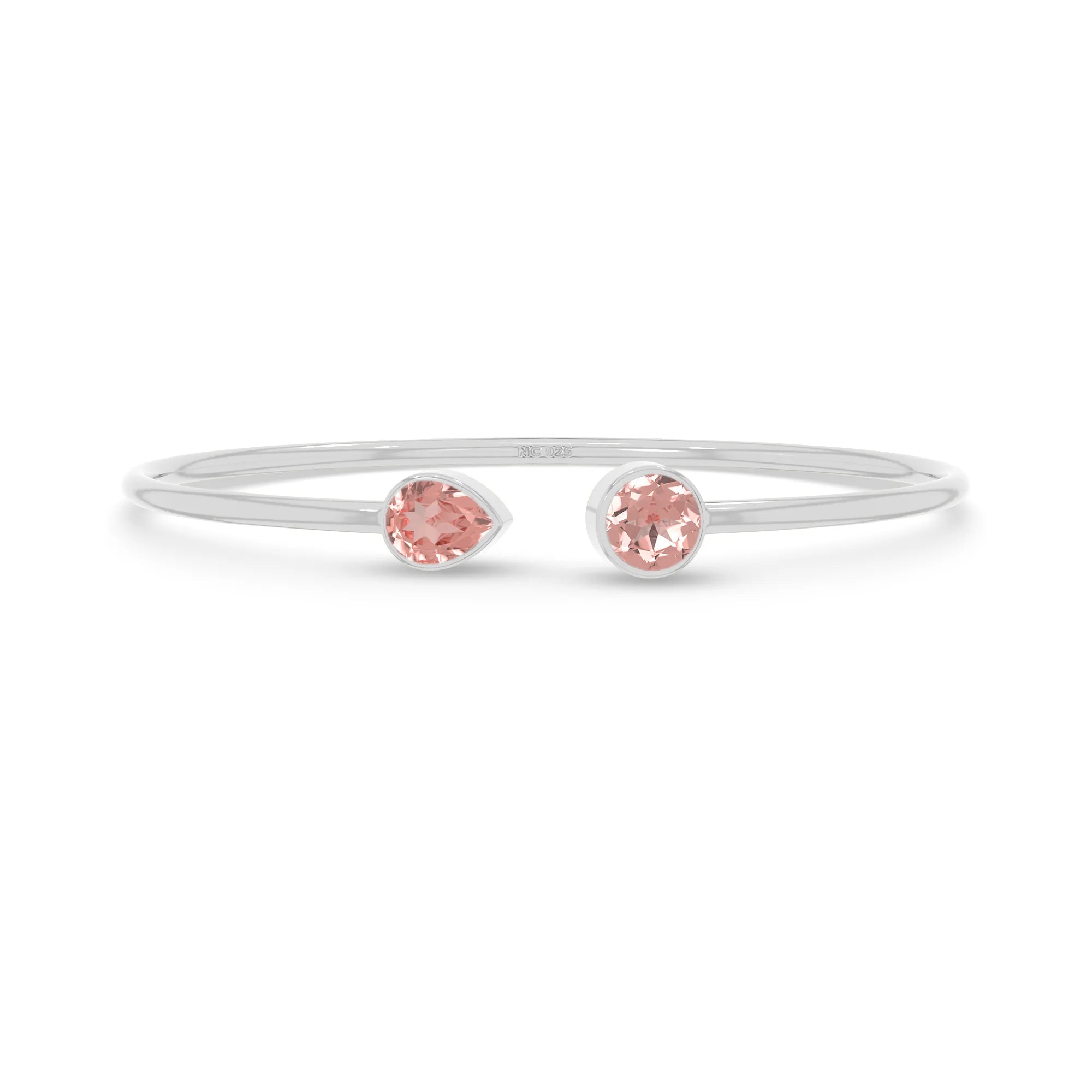 morganite cut bracelet