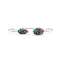 azurite malachite cab bracelet