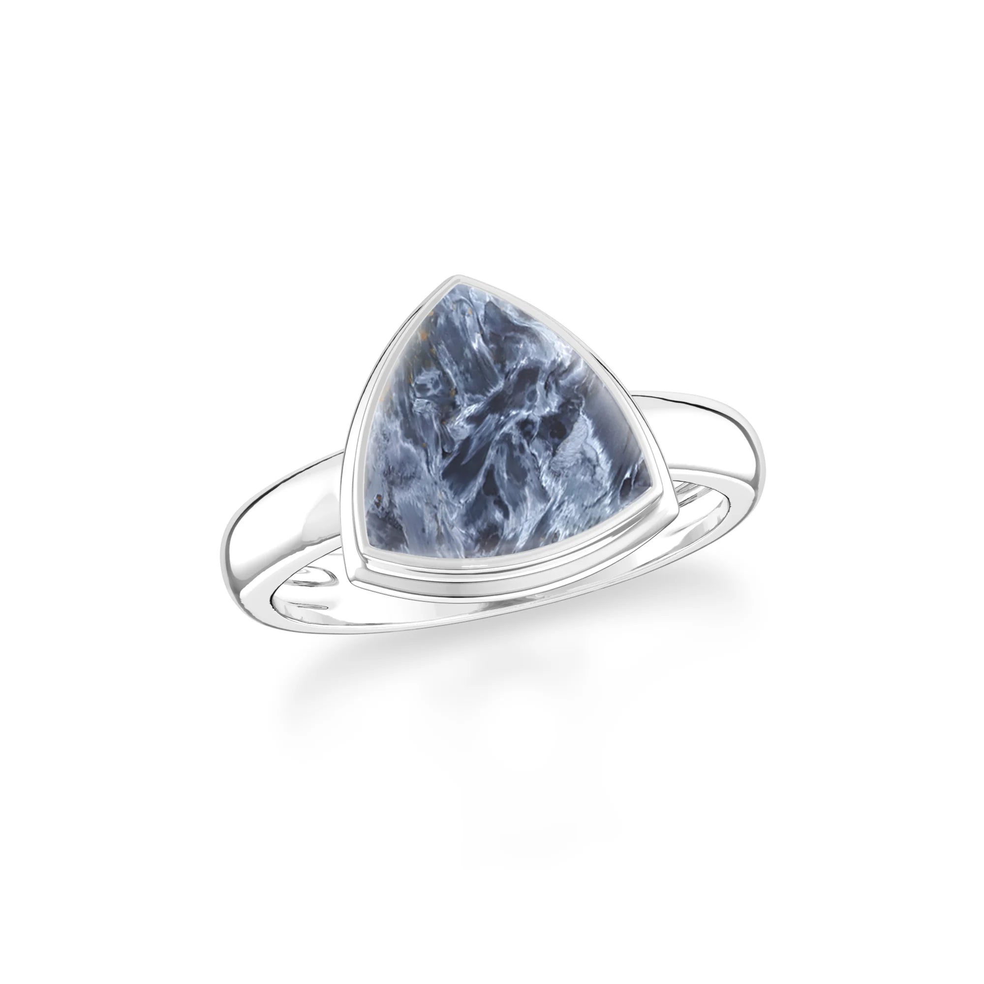 pietersite bezel-set ring