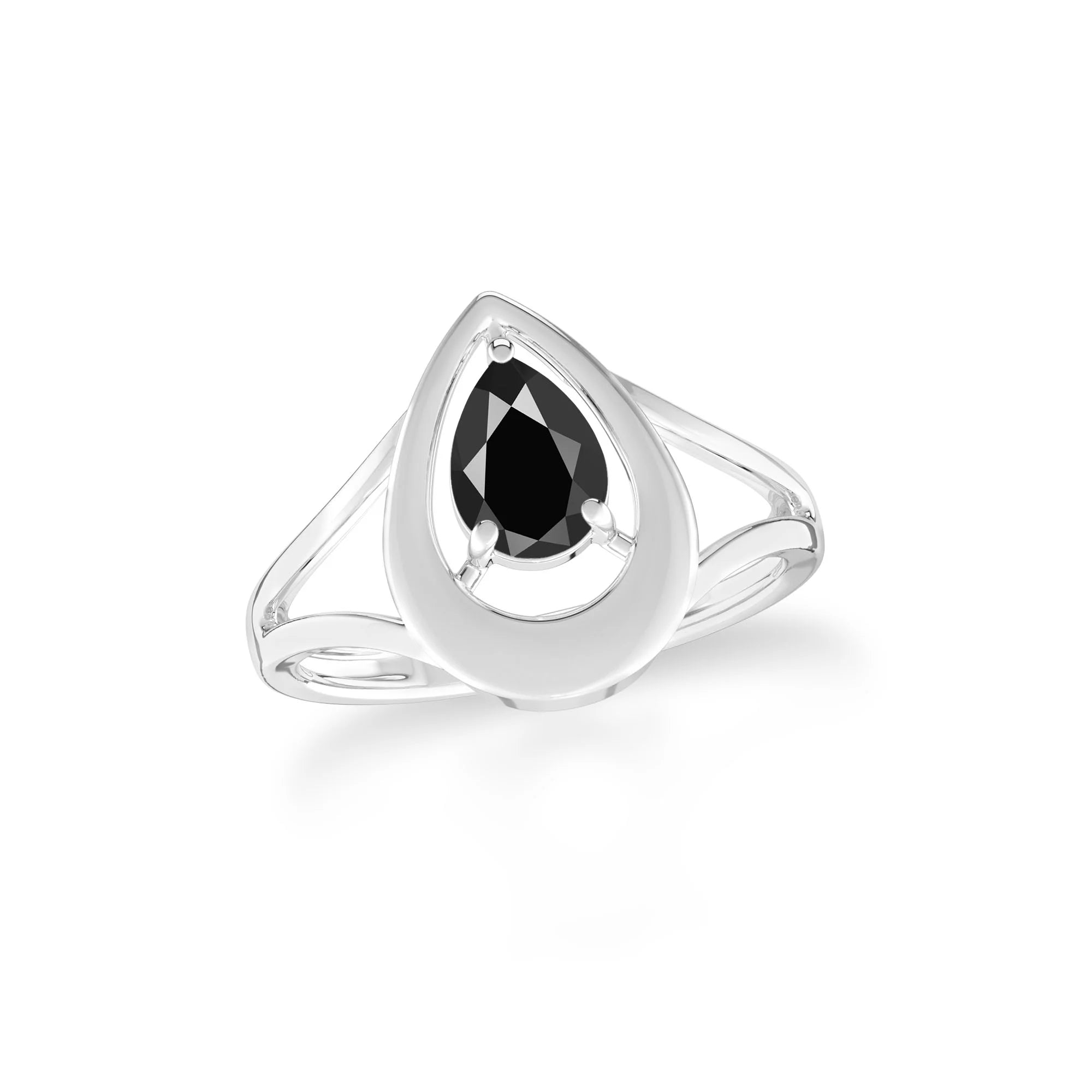 natural black tourmaline ring