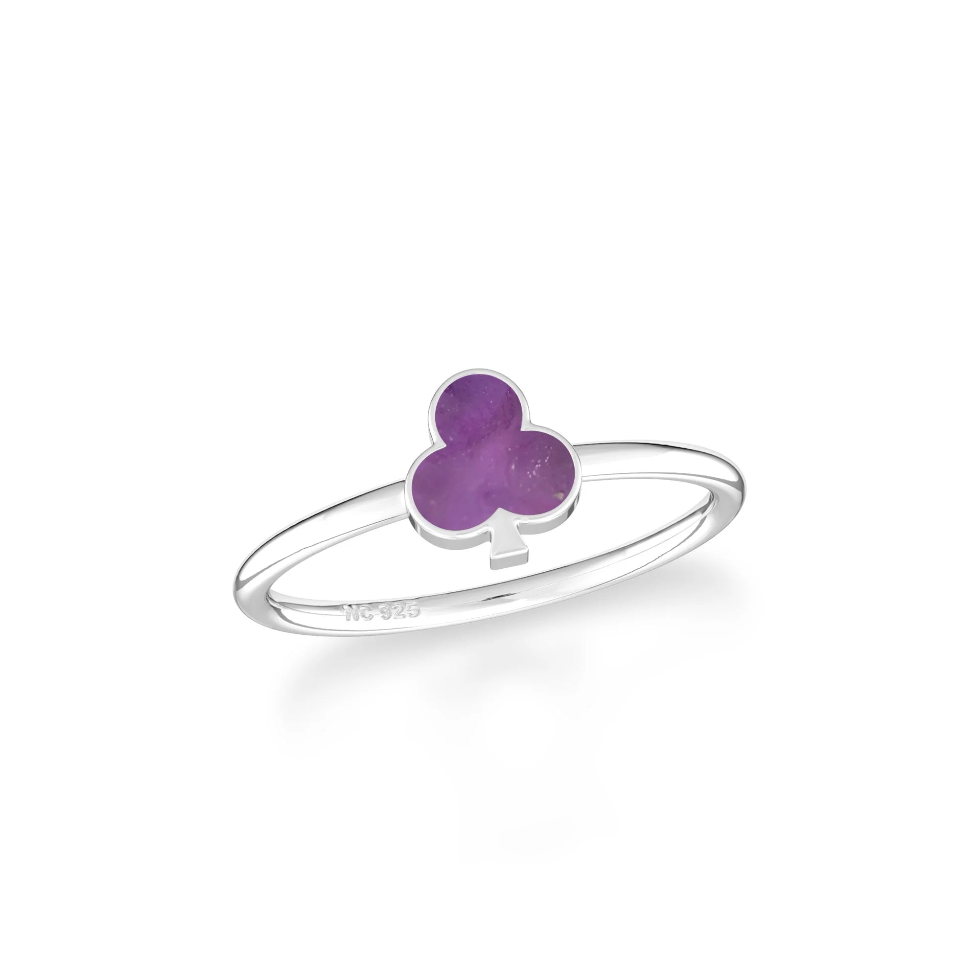 amethyst stackable bezel-set ring