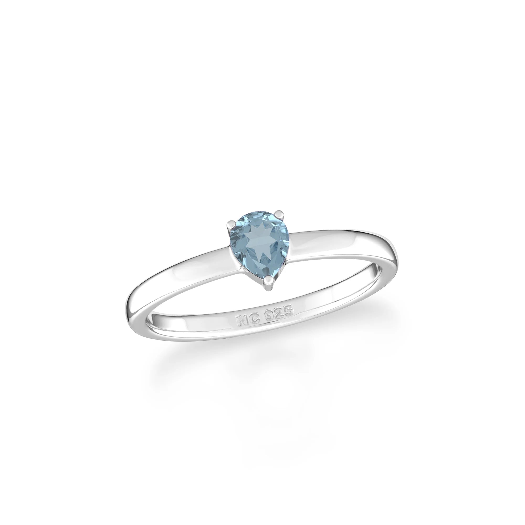sky blue topaz stackable prong-set ring