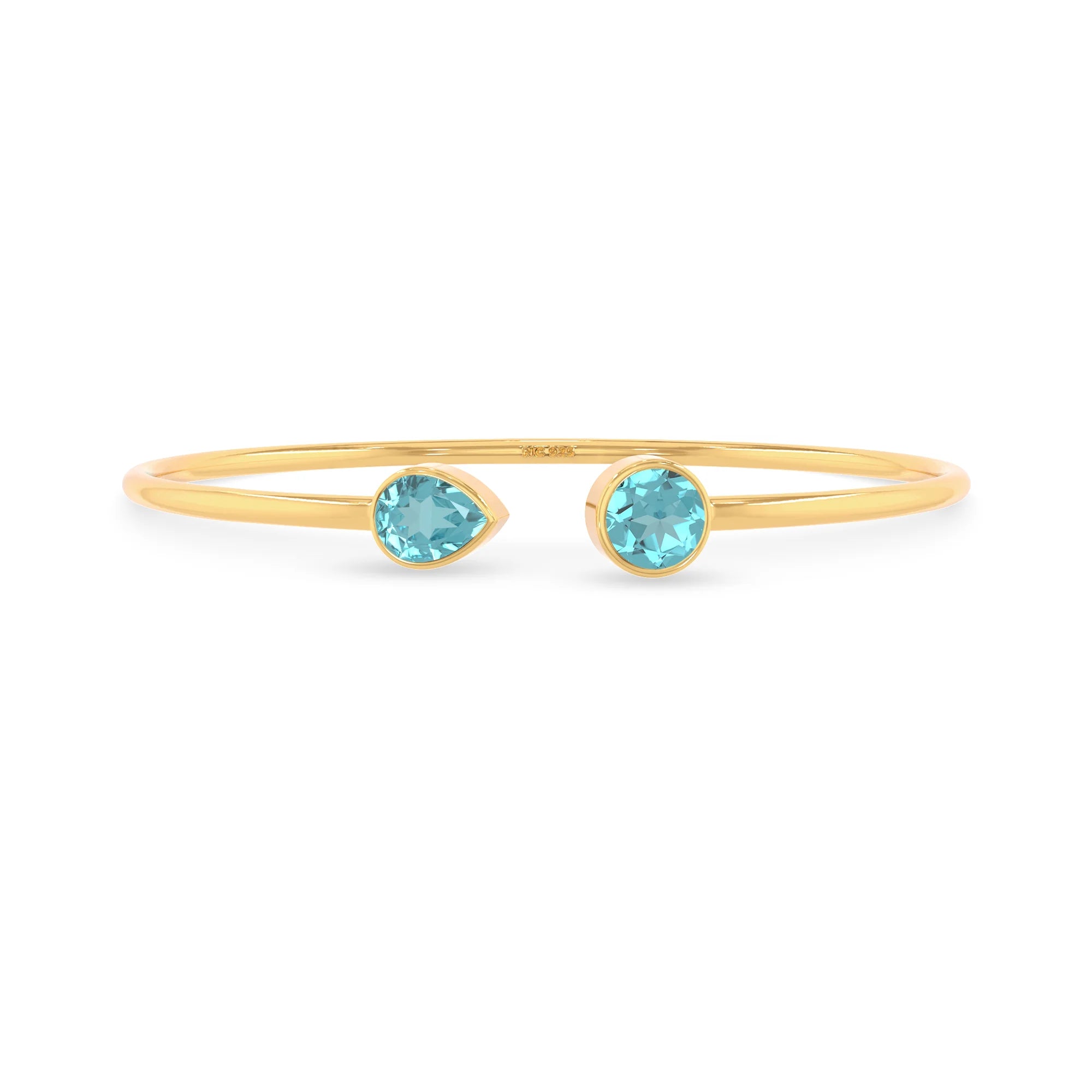 paraiba apatite cut bracelet
