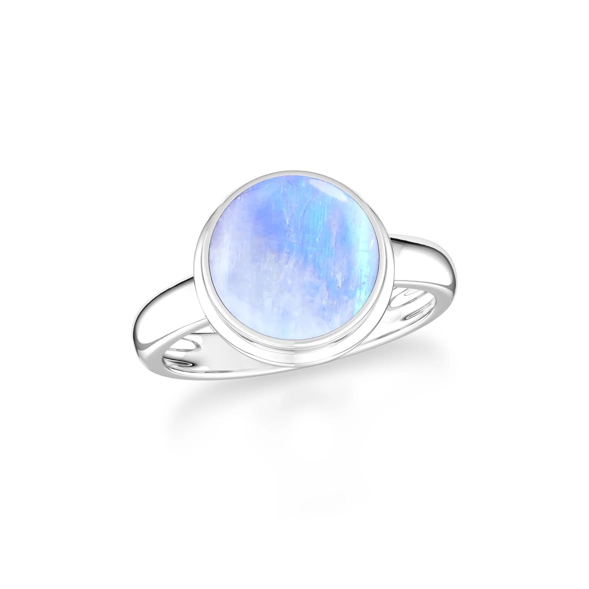 purple-moonstone bezel-set ring