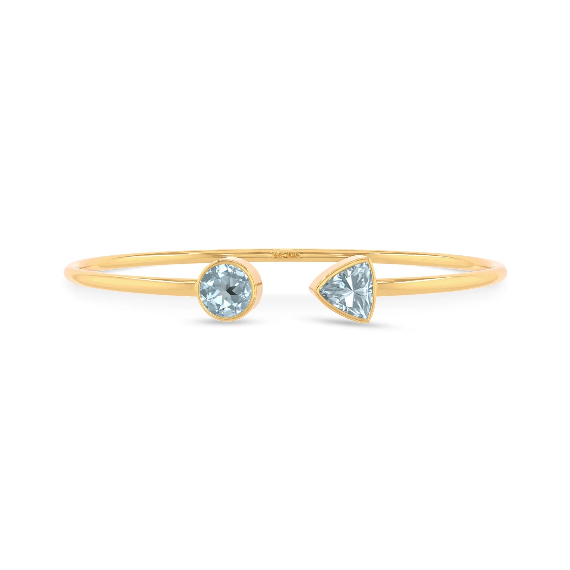 aquamarine cut bracelet